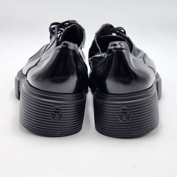 Stuart Weitzman Nolita Patent Lace-Up Oxford Loafers Size 10.5 - Picture 6 of 10
